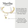 Martha Stewart Two Strand Pearl and Gold Ball Bracelet, 7 Inches For Women