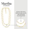 Martha Stewart Two Strand Pearl and Gold Ball Necklace, 20 Inches For Women