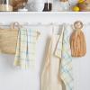 Martha Stewart Valley Plaid Kitchen Towel 2-Pack Set, Yellow, 16″x28″(Yellow)