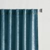 Martha Stewart Velvet Curtains Room Darkening Wave Embossed Rod Pocket/Back Tab Window Curtain Panel Pair, 95″, Olive Green(Blue)