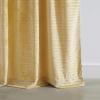 Martha Stewart Velvet Curtains Room Darkening Wave Embossed Rod Pocket/Back Tab Window Curtain Panel Pair, 95″, Olive Green(Gold)