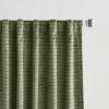 Martha Stewart Velvet Curtains Room Darkening Wave Embossed Rod Pocket/Back Tab Window Curtain Panel Pair, 95″, Olive Green(Olive)