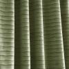 Martha Stewart Velvet Curtains Room Darkening Wave Embossed Rod Pocket/Back Tab Window Curtain Panel Pair, 95″, Olive Green(Olive)