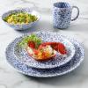 Martha Stewart Warham Splatter Handpainted Stoneware Dinnerware Set – Blue, Service for 4 (16pcs)