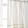 Martha Stewart Water’s Edge Tufted 3-Piece Window Curtain Valance & Tiers Set, 36″, White(White)