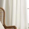 Martha Stewart Water’s Edge Tufted Rod Pocket/Back Tab Window Curtain Panel Pair, 84″, White