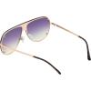 Martha Stewart Women Protective Metal Aviator Pilot Sunglasses(Gold & Tortoise)