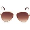 Martha Stewart Women Protective Metal Aviator Pilot Sunglasses(Gold and Tortoise)