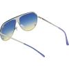 Martha Stewart Women Protective Metal Aviator Pilot Sunglasses(Silver & Blue)