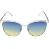 Martha Stewart Women Retro Metal Protective Sunglasses(White and Silver)