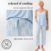 Martha Stewart Women’s 2-Piece Cooling Pajama Set – Soft Rayon Cami and Capri Sleepwear for Nighttime Comfort