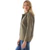 Martha Stewart Women’s Chore Jacket – Lightweight Utility Coat Casual Outerwear, Long Sleeve Work Layers(Kalamata)