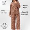 Martha Stewart Women’s Flannel Pajama Set | Classic 2-Piece 100% Cotton Sleepwear | Long Sleeve(Leopard)