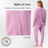 Martha Stewart Women’s Henley Pajama Set | 2-Piece Long Sleeve Top and Jogger Pants | Soft, Breathable Pointelle Sleepwear(Pink)