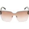 Martha Stewart Women’s MS188 Oversized UV400 Protective Square Cat Eye Shield Sunglasses – Timeless Gifts for Her, 144mm