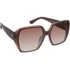 Martha Stewart Women’s Ms123 Modern Uv400 Protective Square Sunglasses-Timeless Gifts for Her, 58mm(Brown)