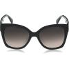 Martha Stewart Women’s Ms126 Oversized Uv400 Protective Cat Eye Square Sunglasses-Timeless Gifts for Her, 54mm(Black)