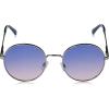 Martha Stewart Women’s Ms141 Vintage Metal Uv400 Protective Round Sunglasses-Timeless Gifts for Her, 50mm(Silver and Blue)