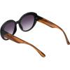 Martha Stewart Women’s Ms193 Retro Modern Uv400 Protective Oval Sunglasses-Timeless Gifts for Her, 53.7mm(Black Wood)
