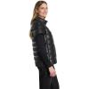 Martha Stewart Women’s PU Quilted Puffer Vest(Black)