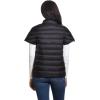 Martha Stewart Womens Puffy Down Vest, Lightweight Casual Short Sleeve Vest Jacket, Quilted Outerwear with Pockets(Black)