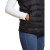 Martha Stewart Womens Puffy Down Vest, Lightweight Casual Short Sleeve Vest Jacket, Quilted Outerwear with Pockets(Black)
