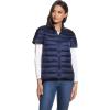Martha Stewart Womens Puffy Down Vest, Lightweight Casual Short Sleeve Vest Jacket, Quilted Outerwear with Pockets(Navy)