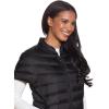 Martha Stewart Women’s Quilted Down Puffer Vest, Lightweight Short Sleeve Packable Jacket with Pockets, Warm Winter Outerwear(Black)