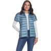 Martha Stewart Women’s Quilted Down Puffer Vest, Lightweight Short Sleeve Packable Jacket with Pockets, Warm Winter Outerwear(Cloud Sky)