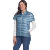 Martha Stewart Women’s Quilted Down Puffer Vest, Lightweight Short Sleeve Packable Jacket with Pockets, Warm Winter Outerwear(Cloud Sky)