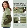 Martha Stewart Women’s Quilted Down Puffer Vest, Lightweight Short Sleeve Packable Jacket with Pockets, Warm Winter Outerwear(Sage)