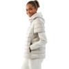 Martha Stewart Women’s Quilted Down Puffer Vest, Lightweight Short Sleeve Packable Jacket with Pockets, Warm Winter Outerwear(Silver)