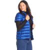 Martha Stewart Women’s Quilted Down Puffer Vest, Lightweight Short Sleeve Packable Jacket with Pockets, Warm Winter Outerwear(Society Blue)