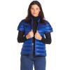 Martha Stewart Women’s Quilted Down Puffer Vest, Lightweight Short Sleeve Packable Jacket with Pockets, Warm Winter Outerwear(Society Blue)