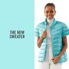 Martha Stewart Women’s Quilted Down Puffer Vest, Lightweight Short Sleeve Packable Jacket with Pockets, Warm Winter Outerwear(Turq Blue)