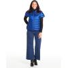 Martha Stewart Women’s Short Sleeve Quilted Down Puffer Vest(Society Blue)