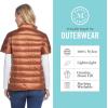Martha Stewart Women’s Short Sleeve Quilted Down Puffer Vest(Spice)