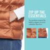 Martha Stewart Women’s Short Sleeve Quilted Down Puffer Vest(Spice)