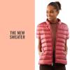 Martha Stewart Women’s Short Sleeve Quilted Down Puffer Vest(Terracotta)