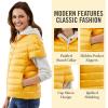 Martha Stewart Women’s Short Sleeve Quilted Down Puffer Vest(Yellow)