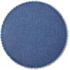 Martha Stewart Woven Water Resistant Lindos Placemat Set 6-Pack, 15″ Round, Beige(Navy Blue)