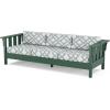 Martha Stewart by POLYWOOD® Acadia 4-Piece Deep Seating Set with Sofa in Green/Trellis Glacier Spa