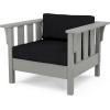 Martha Stewart by POLYWOOD® Acadia 4-Piece Deep Seating Set with Sofa in Slate Grey (Midnight Linen)(Midnight Linen)