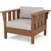 Martha Stewart by POLYWOOD® Acadia 4-Piece Deep Seating Set with Sofa in Teak (Dune Burlap)(Dune Burlap)