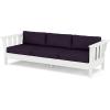Martha Stewart by POLYWOOD® Acadia 4-Piece Deep Seating Set with Sofa in White (Navy Linen)(Navy Linen)