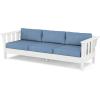 Martha Stewart by POLYWOOD® Acadia 4-Piece Deep Seating Set with Sofa in White (Navy Linen)(Sky Blue)