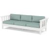 Martha Stewart by POLYWOOD® Acadia 4-Piece Deep Seating Set with Sofa in White (Navy Linen)(White / Glacier Spa)