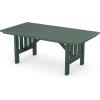 Martha Stewart by POLYWOOD® Acadia 5-Piece Dining Set with Benches in Teak(Green)