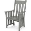 Martha Stewart by POLYWOOD® Acadia 5-Piece Dining Set with Benches in Teak(Slate Grey)