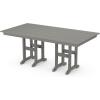 Martha Stewart by POLYWOOD® Acadia 5-Piece Farmhouse Dining Set with Benches in Slate Grey(Slate Grey)